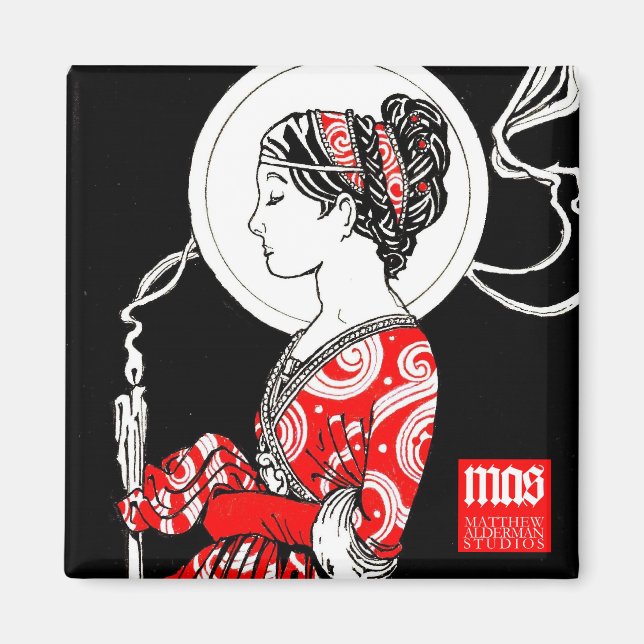 St. Lucy of Syracuse Magnet (Square) (Front)