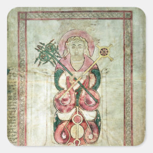 St. Luke and his winged calf Square Sticker
