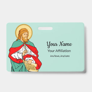 St. Luke, Beloved Physician (RLS 08; MedVers.) ID Badge