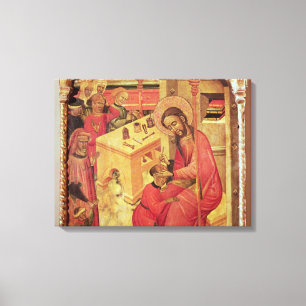 St. Luke Operating on a Man's Head, c.1400-30 Canvas Print
