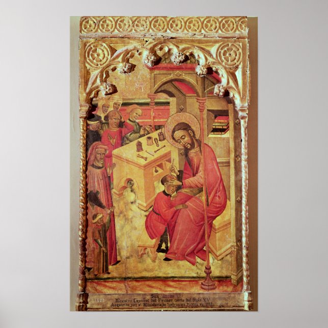 St. Luke Operating on a Man's Head, c.1400-30 Poster (Front)
