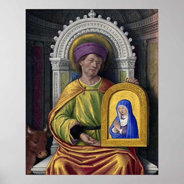 St Luke the Apostle Catholic Saint Poster (Front)