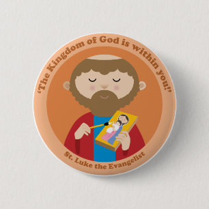 St. Luke the Evangelist 6 Cm Round Badge