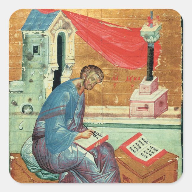 St. Luke the Evangelist by Andrei Rublev Square Sticker (Front)