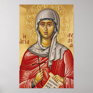 St. Lydia of Philippi Orthodox Icon Print