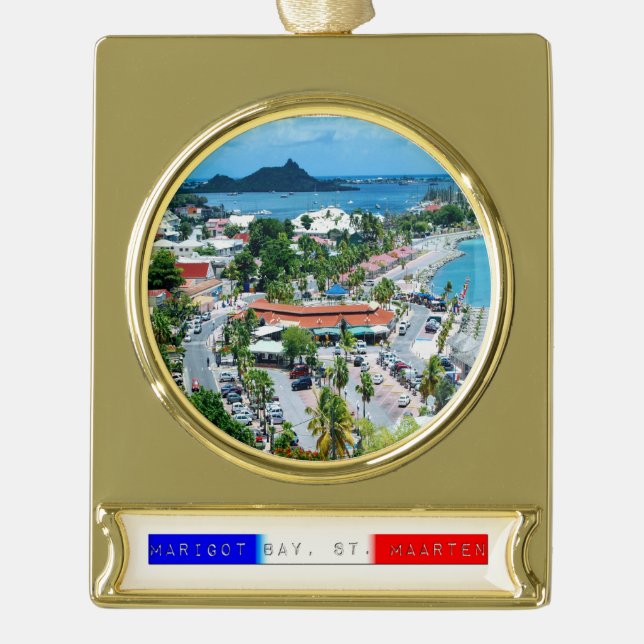 St. Maarten - Marigot Bay  Ceramic Ornament (Front)