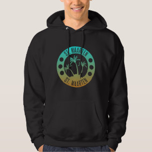 St. Maarten Ocean Aqua Blue Gradient Sint Martin Hoodie