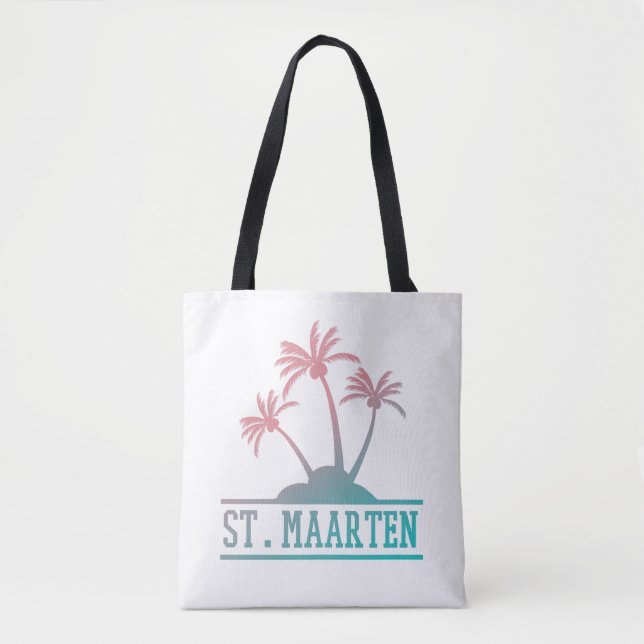 St. Maarten | Sint Martin Gradient  Tote Bag (Front)