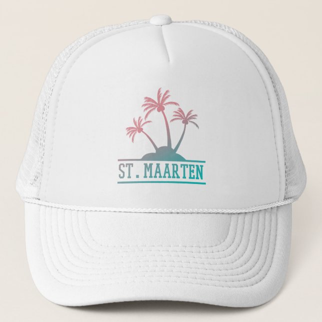 St. Maarten | Sint Martin Gradient Trucker Hat (Front)