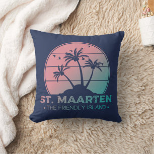 St. Maarten Sint Martin Retro Gradient Cushion