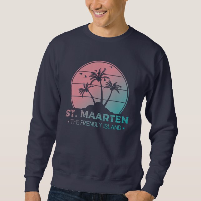 St. Maarten | Sint Martin Retro Gradient Sweatshirt (Front)