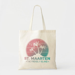St. Maarten   Sint Martin Retro Gradient Tote Bag