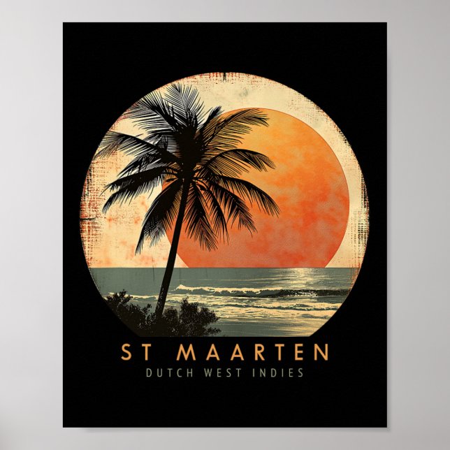 St. Maarten Smx Beach Surfing Travel St. Martin Va Poster (Front)