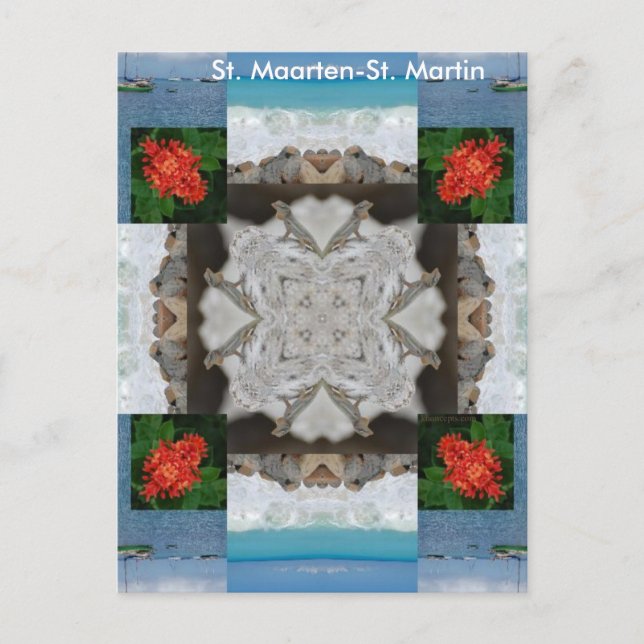 St. Maarten - St. Martin Kaleidoscope Postcard (Front)