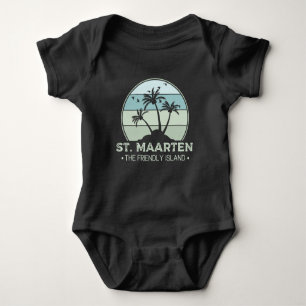 St. Maarten The friendly Island retro Sint Martin Baby Bodysuit