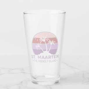 St. Maarten The friendly Island retro Sint Martin  Glass