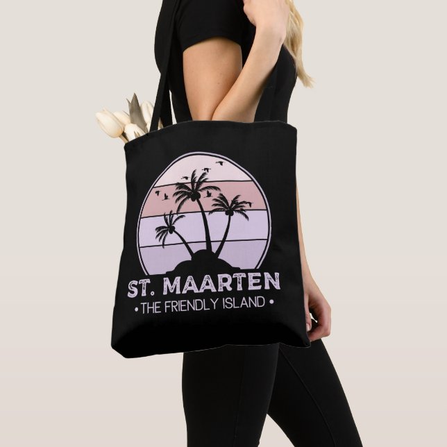 St. Maarten The friendly Island retro Sint Martin Tote Bag (Close Up)