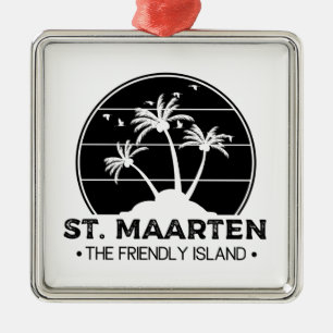 St. Maarten The friendly Island Sint Martin Metal Tree Decoration