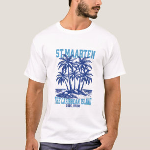 St. Maarten, Tropical Caribbean Island T-Shirt