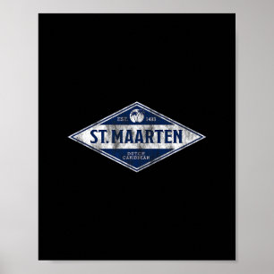 St. Maarten Vintage Dge Men Women Cruise Vacation Poster