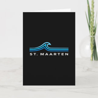 St Maarten Waves Vintage Mens Womens Girls Boys So Card