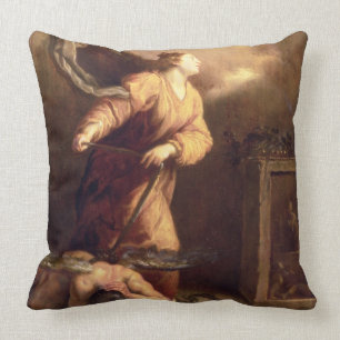 St. Margaret beside the vanquished Devil (panel) Cushion