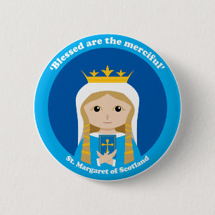 St. Margaret of Scotland 6 Cm Round Badge