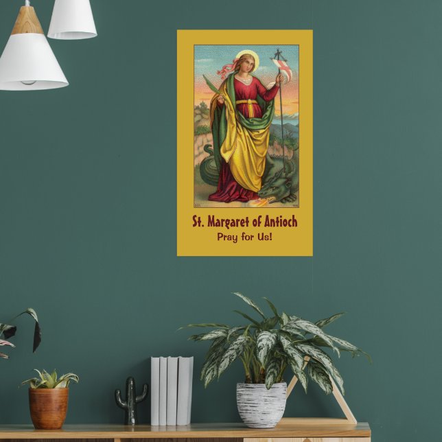 St. Margaret with Dragon and Resurrection Banner Poster (Living Room 1)