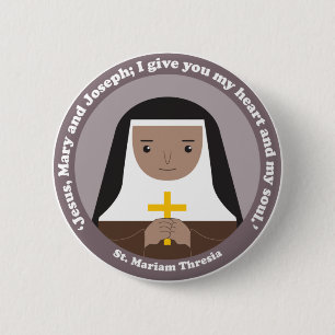 St. Mariam Thresia 6 Cm Round Badge