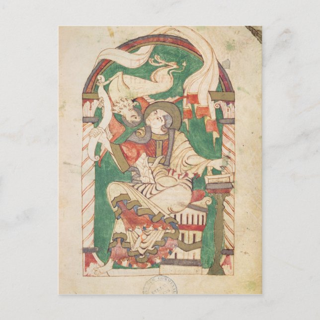 St. Mark, from a gospel from Corbie Abbey Postcard (Front)
