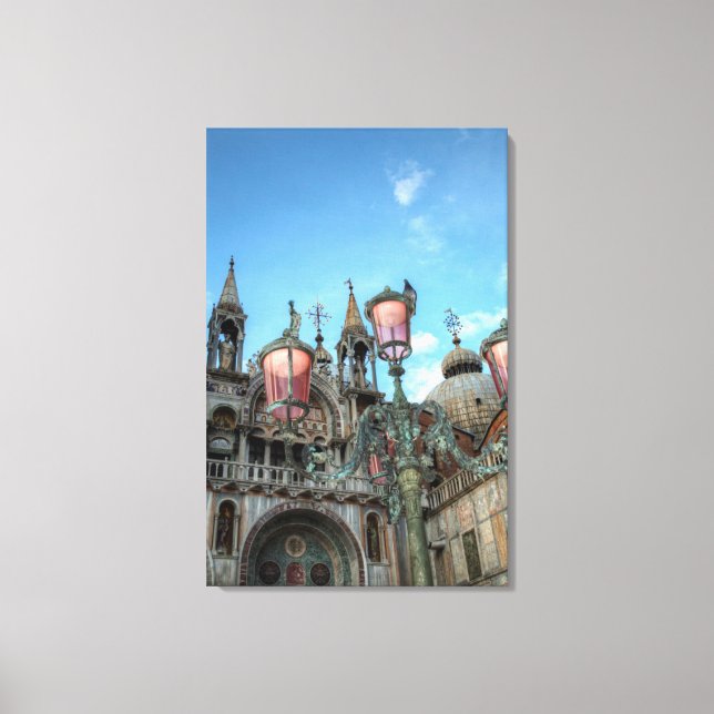 St. Marks and Lamp, Venice, Italy Canvas Print (Front)