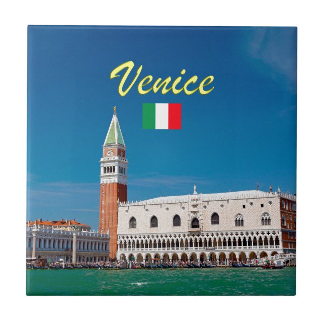 St Mark's Campanile Venice Italy - Pro Photo Tile (Front)