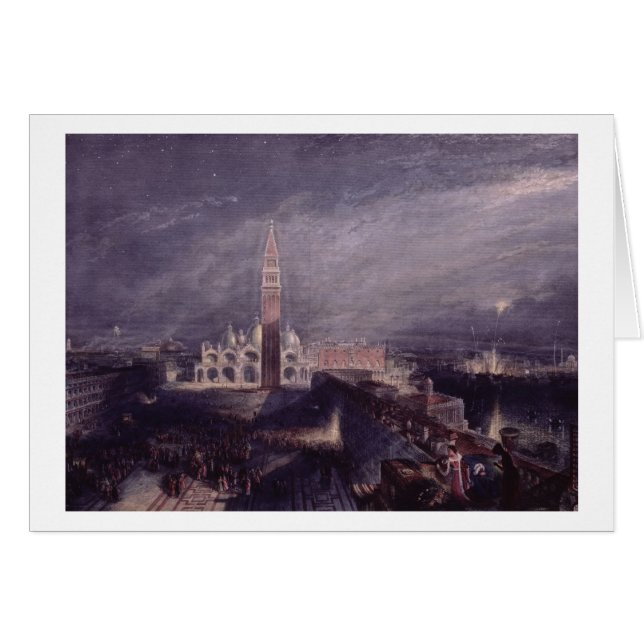 St. Mark's Place, Venice (Moonlight) engraved by G (Front Horizontal)