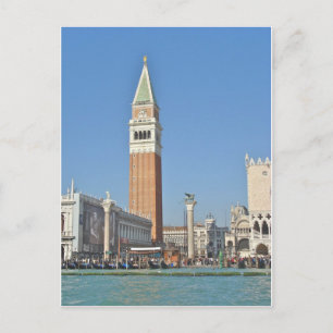 St. Marks Plaza and Bell Tower - Venice Italy Postcard