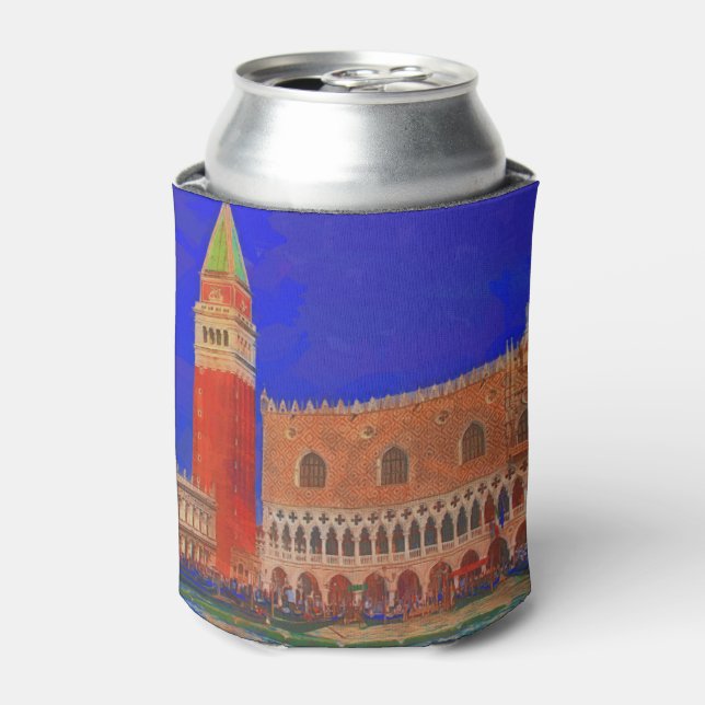 St Mark's Square Piazzetta painting Can Cooler (Can Front)