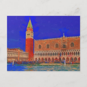 St Mark's Square Piazzetta painting Postcard