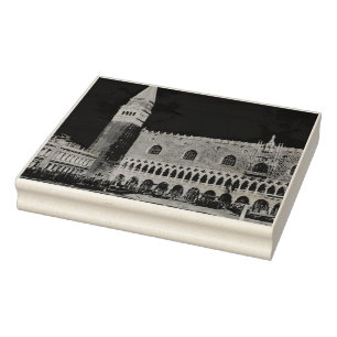 St Mark's Square Piazzetta painting Rubber Stamp