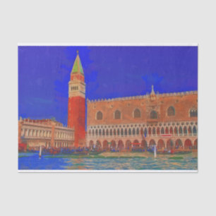 St Mark's Square Piazzetta painting Tissue Paper