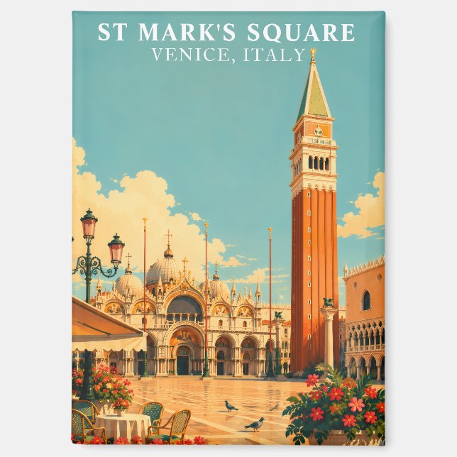 St Mark's Square Venice Italy Piazza San Marco Magnet (Front)