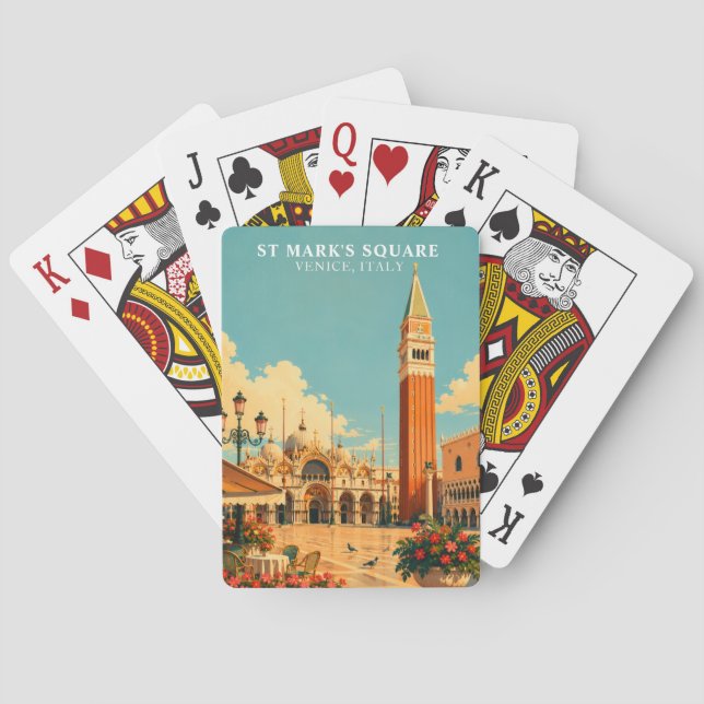 St Mark's Square Venice Italy Piazza San Marco Playing Cards (Back)