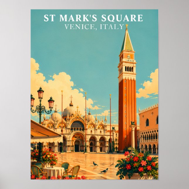 St Mark's Square Venice Italy Piazza San Marco Poster (Front)