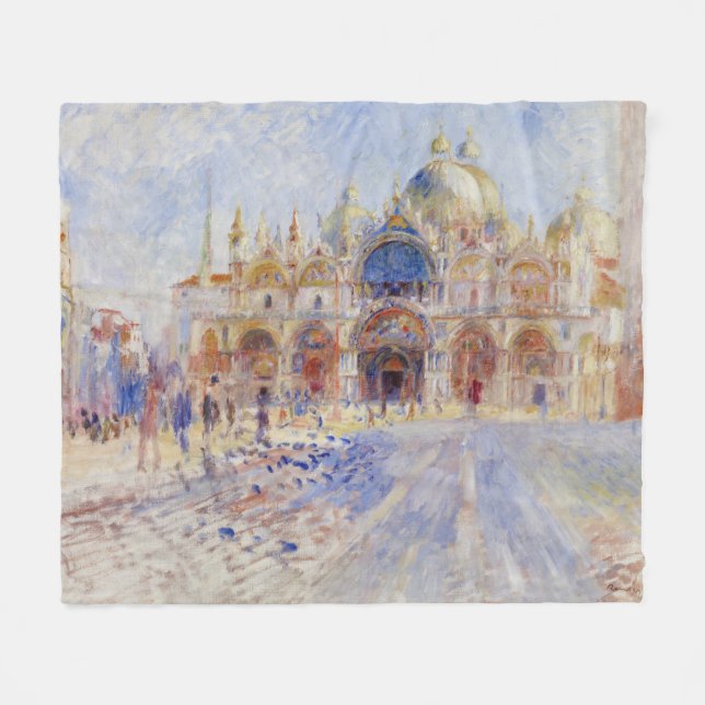 St Mark's Square, Venice (Piazza San Marco) Fleece Blanket (Front (Horizontal))