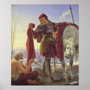 St. Martin and the Beggar, 1836 Poster