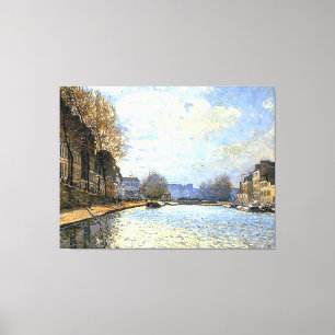 St Martin Canal Alfred Sisley Canvas Print