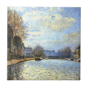 St Martin Canal Alfred Sisley  Tile