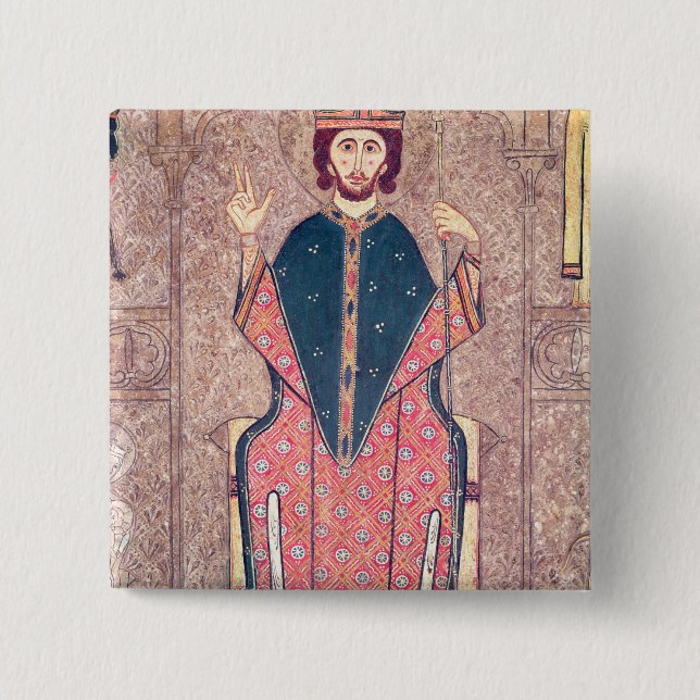 St. Martin of Tours, detail from an altar 15 Cm Square Badge (Front)