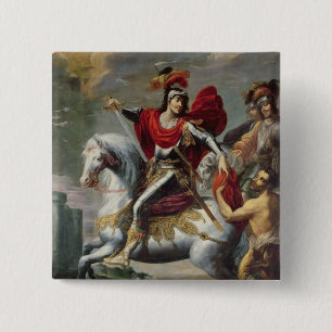 St. Martin sharing his cloak with the beggar 15 Cm Square Badge