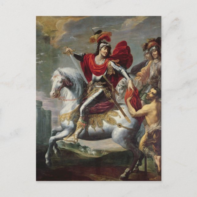 St. Martin sharing his cloak with the beggar Postcard (Front)