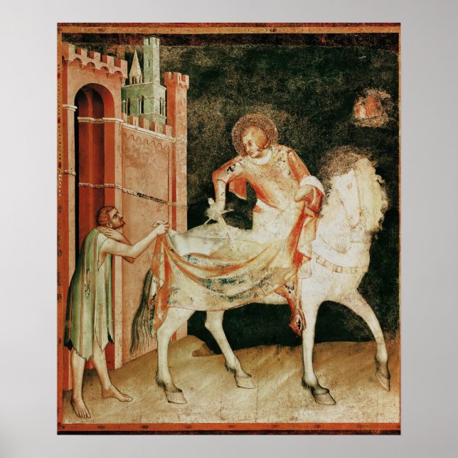 St. Martin sharing his cloak with the beggar Poster (Front)