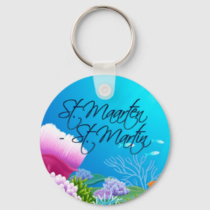St. Martin - St. Marteen reef Key Ring